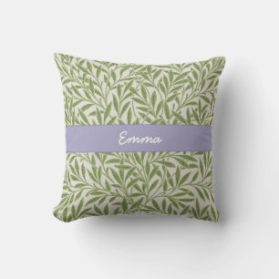 Coussin Cute Green Willow Feuille Botanique