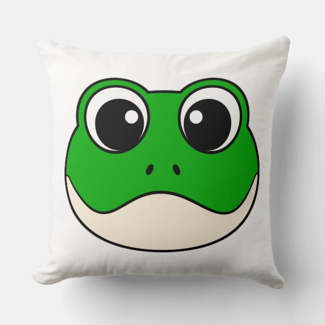 Coussin Cute grenouille souriante (Recto)