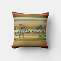 Cute Hedgehogs Fall Art Photographie Cushion