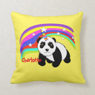 Coussin Cute Imaginaire Unicorn Panda Thème
