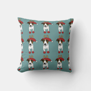 Coussin Cute Jack Russell Terrier Noël
