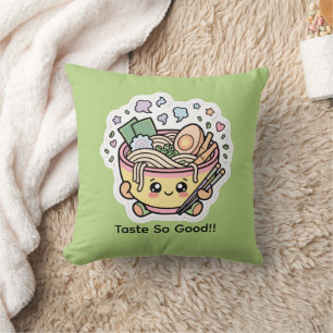 Coussin Cute Kawaii Bol de nouilles Ramen a si bon goût 