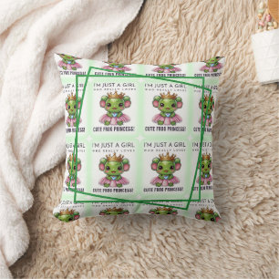 Coussin Cute Kawaii grenouille Princesse Imprimer