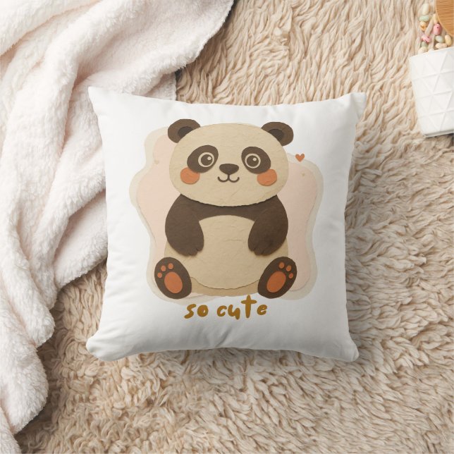 Coussin Cute Kawaii Panda Cartoon (Couverture)