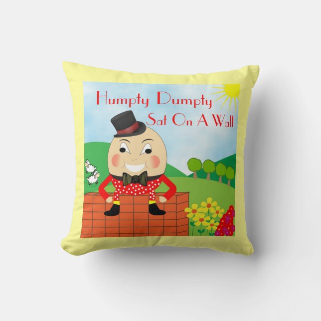 Coussin Cute Kids Nursery Rhyme Humpty Dumpty (Recto)