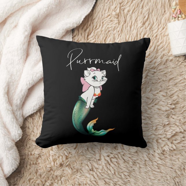 Coussin Cute Kitten Purrmaid - Fun Mermaid Design de chat (Couverture)