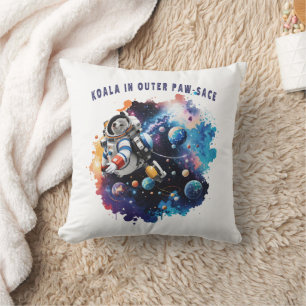 Coussin Cute Koala dans l'espace extra-atmosphérique, astr