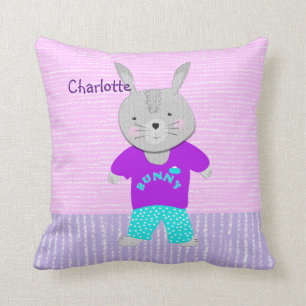 Coussin Cute lapin lapin Enfants Personnalisés