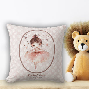 Coussin Cute Little Girl Ballerina Nursery