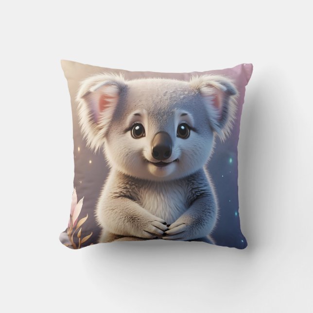 Coussin Cute Little Koala Imaginaire Dreamy Gradient (Recto)