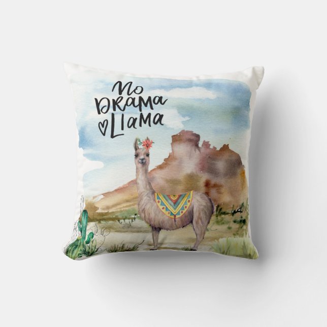 Coussin Cute Llama Drama (Recto)