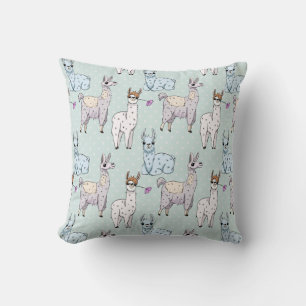 Coussin Cute Llama Motif Pois