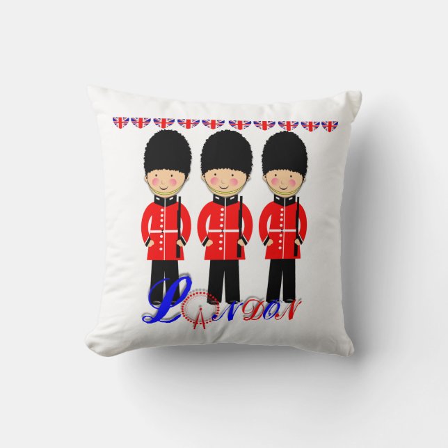 Coussin Cute London Guards Design à thème (Recto)