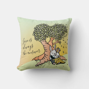 Coussin Cute Love Bunnies Citation sur l'amour