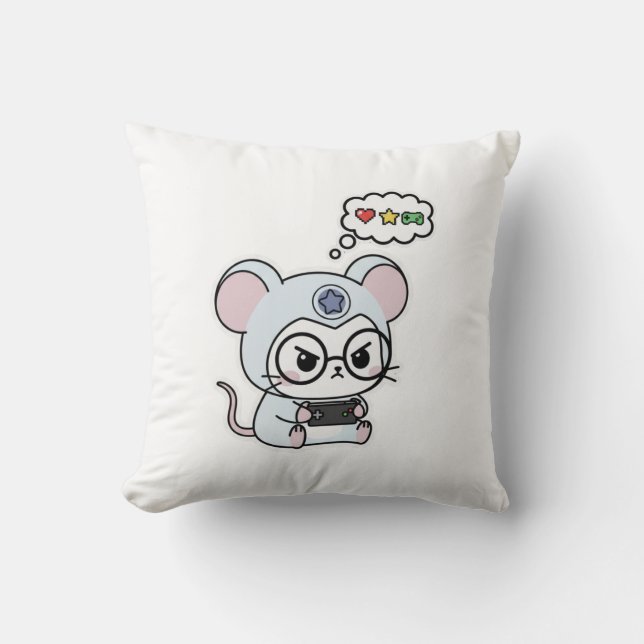 Coussin Cute lovely little adorable mouse (Recto)