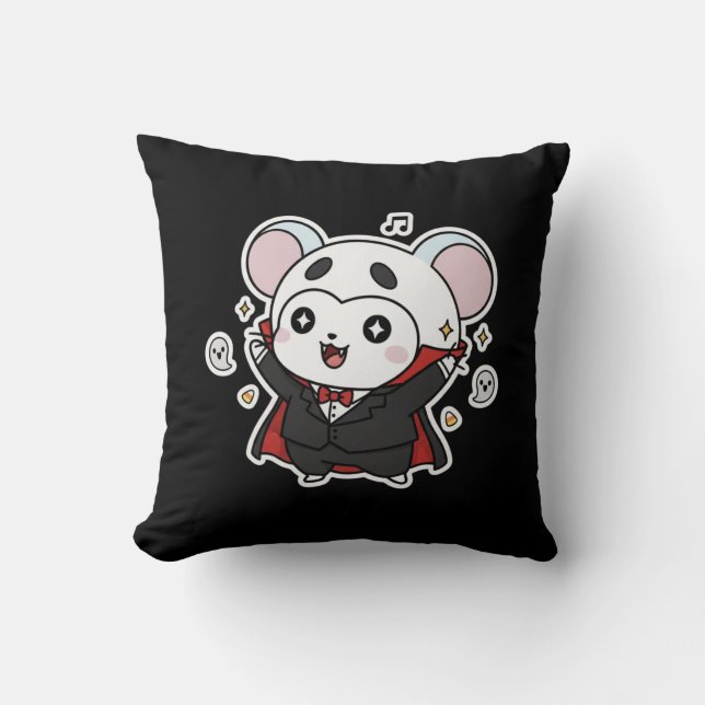 Coussin Cute lovely little mouse ready for Halloween  (Recto)