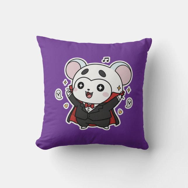 Coussin Cute lovely little mouse ready for Halloween  (Recto)