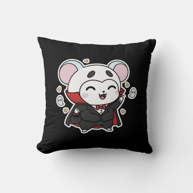 Coussin Cute lovely little mouse ready for Halloween  (Recto)