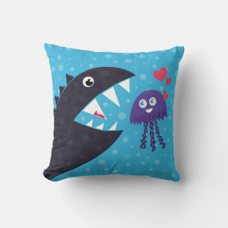Coussin Cute méduse amoureuse du monstre de mer