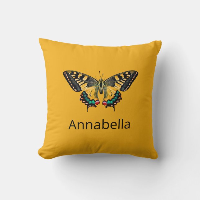 Coussin Cute Modern Photography Butterfly Ajouter un nom (Recto)
