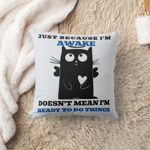 Coussin Cute moderne Saint Chat noir