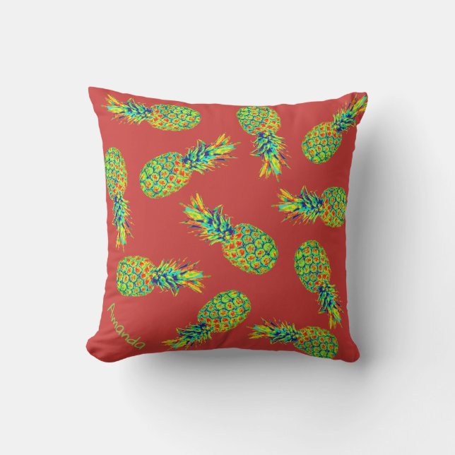Coussin CUTE Motif d'ananas personnalisé (Recto)