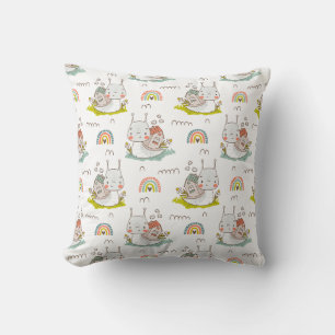 Coussin Cute Motif d'escargot Kawaii Animal Boho