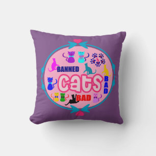 Coussin 😻 🐾 ↷ Cute Naughty Cat Family Softand Wrinkle fr