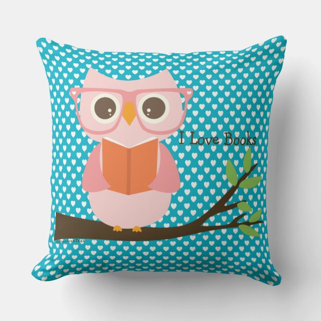 Coussin Cute Owl Lecture (Recto)