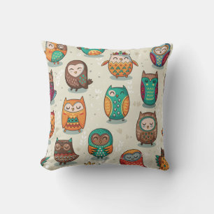 Coussin Cute Owl Motif