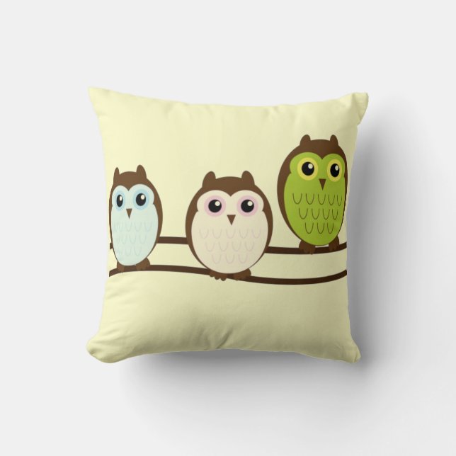 Coussin Cute Owls Cushion (Recto)