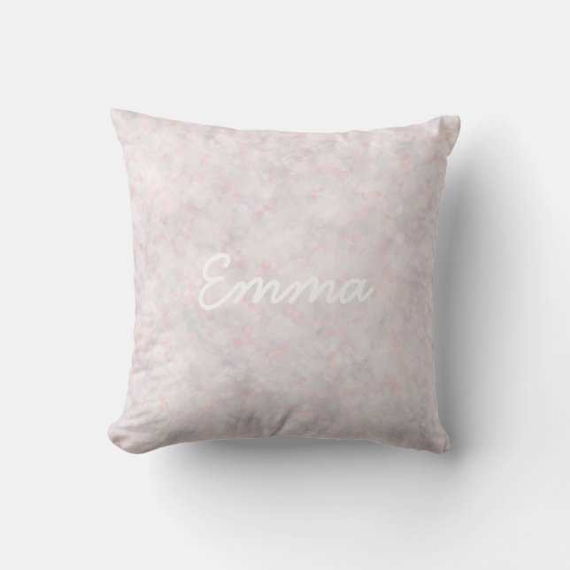 Coussin Cute Pastel Pink Bokeh Baby (Recto)