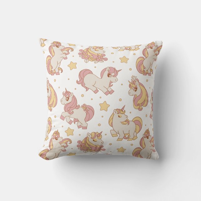 Coussin Cute Pastel Unicorn (Recto)
