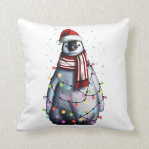 Coussin Cute Penguin Lover Drôle cadeau de Noël