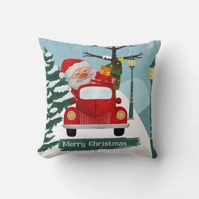 Coussin Cute Père Noël customisée (Recto)
