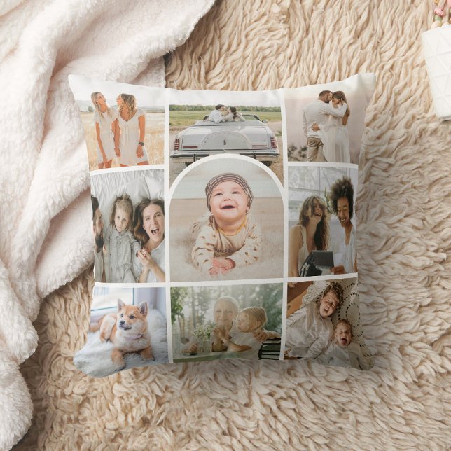 Coussin Cute personnalisée 9 photos Collage Arche (Créateur téléchargé)