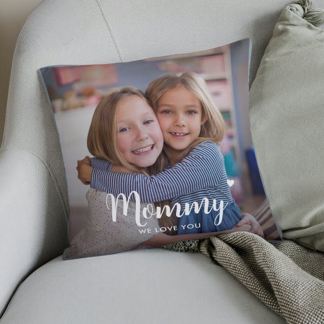 Coussin Cute Personnalisée Maman Deux garde photo (Créateur téléchargé)