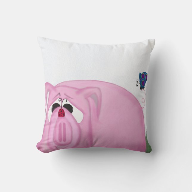 Coussin Cute Piglet Chumley Et De Beaux Amis (Recto)