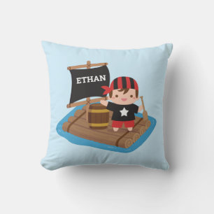 Coussin Cute Pirate Crew Boy Sailing Adventure Kids Room