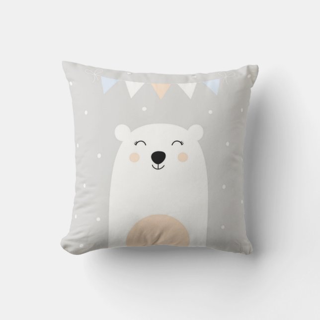 Coussin Cute Polar Oear Nursery Cushion (Recto)