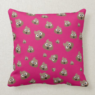 Coussin Cute Poop Emoji Motif