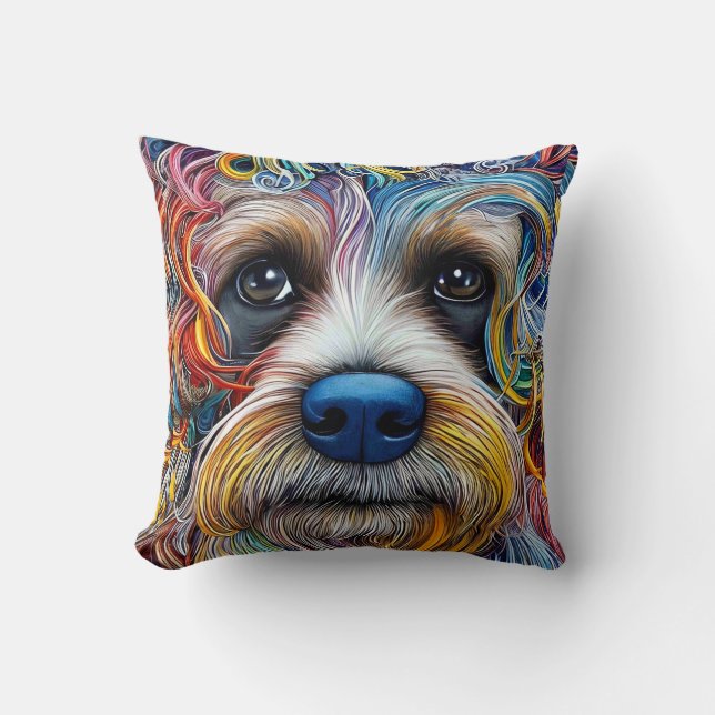 Coussin Cute Pop Art Terrier (Recto)