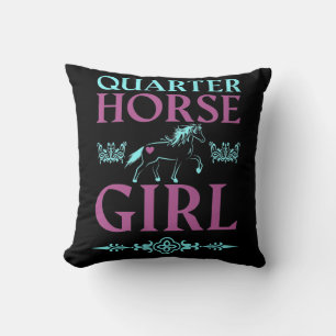 Coussin Cute Quarter Horse Girl