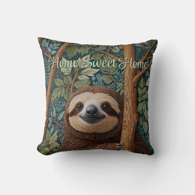 Coussin Cute retro boho Sloth  (Recto)