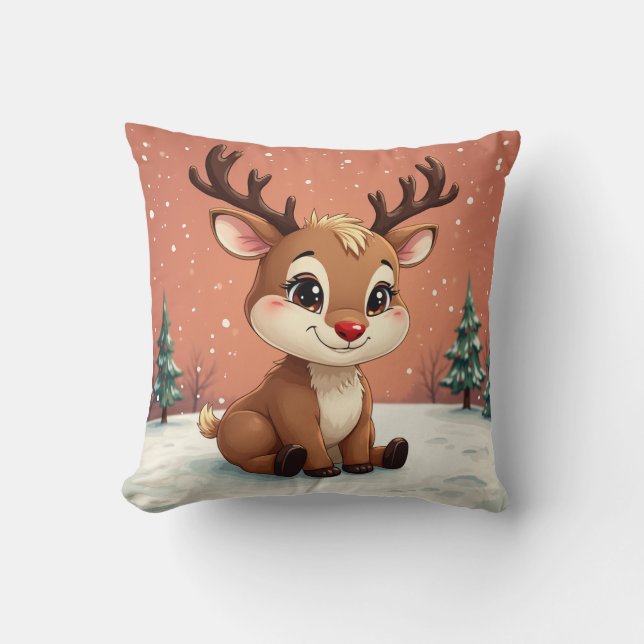 Coussin Cute Rudolph Cushion (Recto)