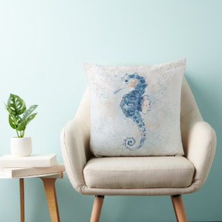 Coussin Cute Seahorse Splash