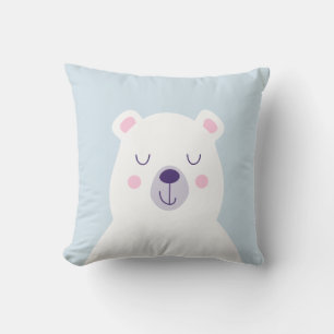 Coussin Cute simple graphique polaire ours pépinière