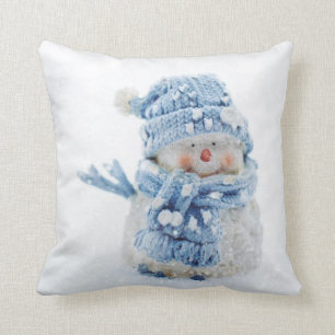 Coussin Cute Snowman au photographe de Christmas