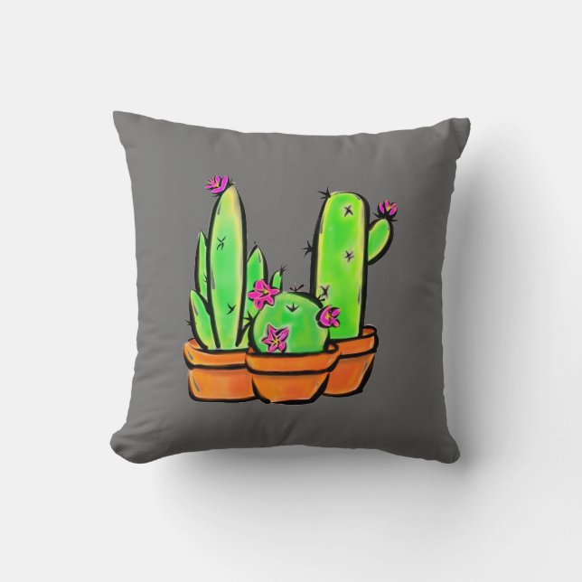Coussin Cute sud-ouest Cactus cactus cactus succulents (Recto)