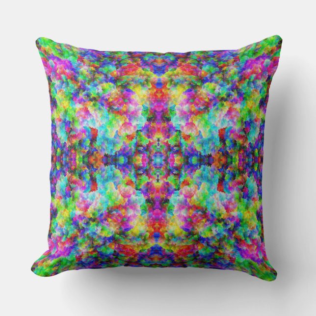 Coussin Cute texture de poitrine colorée abstraite (Recto)